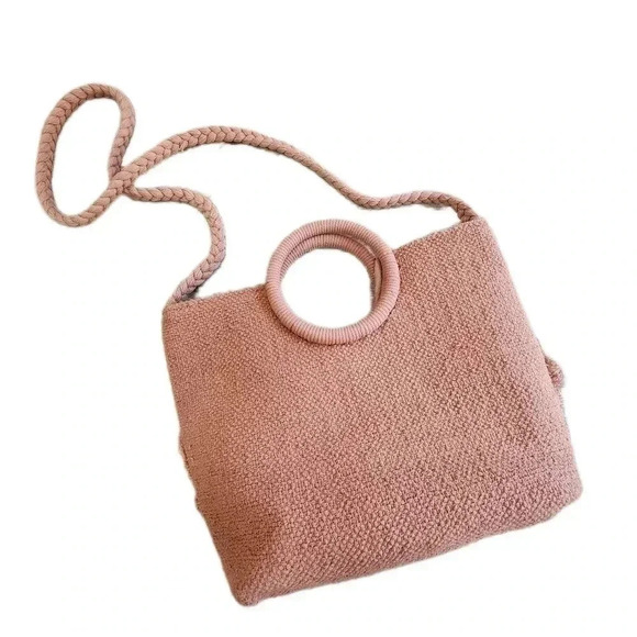 Nanette Lepore Boho Tweed Tote Shoulder Bag, Blush Pink ,Women's OS - Picture 2 of 7